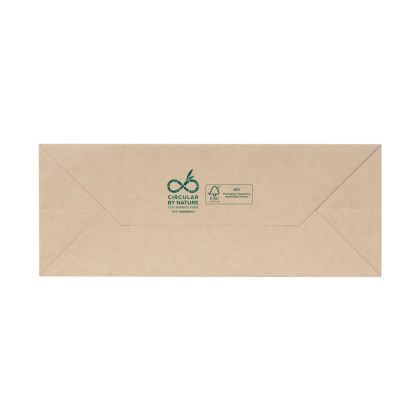 Bamboo Eurotote 13 x 5 x 10 - Hot Stamp - Natural Bottom view