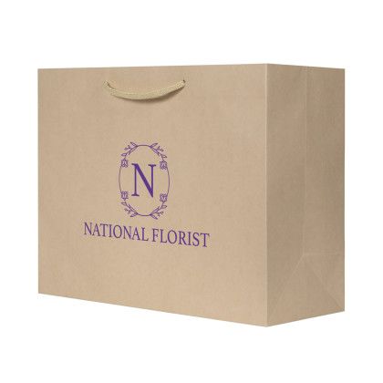 Custom Bamboo Eurotote 16 x 6 x 12 - Hot Stamp - Natural Angle view Custom Bamboo Eurotote 16 x 6 x 12 - Hot Stamp - Natural Angle view