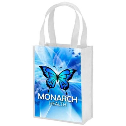 Custom Sublimated Payson Non-Woven Mini Tote - White 