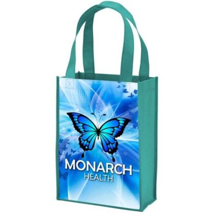 Custom Sublimated Payson Non-Woven Mini Tote - Teal 