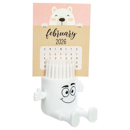 Custom Bristle Buddy Flexible Phone Stand - White In use