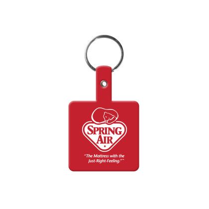 Custom Square Flexible Key Tag - Red Custom Square Flexible Key Tag - Red