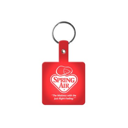 Custom Square Flexible Key Tag - Translucent red Custom Square Flexible Key Tag - Translucent red