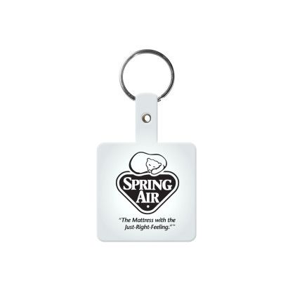 Custom Square Flexible Key Tag - Translucent frost Custom Square Flexible Key Tag - Translucent frost