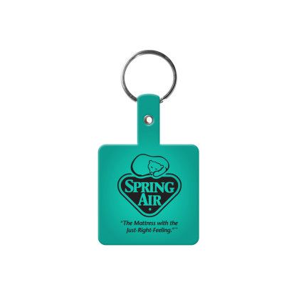 Custom Square Flexible Key Tag - Translucent green Custom Square Flexible Key Tag - Translucent green