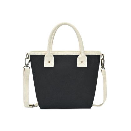 Custom Mini Market Street Crossbody Tote - Black Back view Custom Mini Market Street Crossbody Tote - Black Back view
