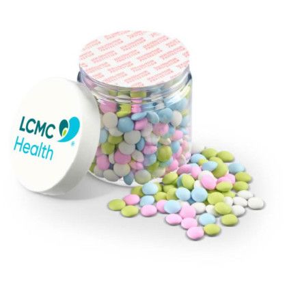 Custom 1 oz. Jar of Mini Mint Lentils - Open View Custom 1 oz. Jar of Mini Mint Lentils - Open View