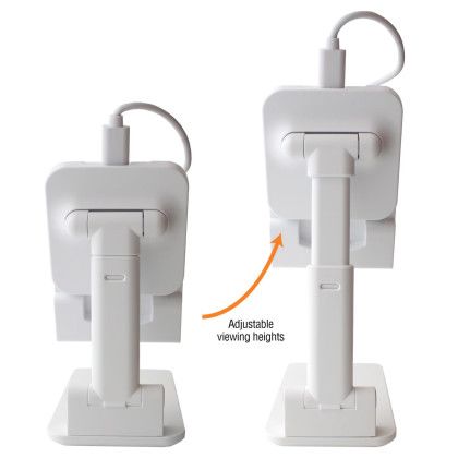 Custom iStand Plus Eco w/ Removable 15W MagSecure Wireless Charger- No Adapter Ring - White Back view Custom iStand Plus Eco w/ Removable 15W MagSecure Wireless Charger- No Adapter Ring - White Back view