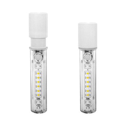 Custom Best Buddy Tools Rechargeable Multi-Mode Zoom Flashlight - White Custom Best Buddy Tools Rechargeable Multi-Mode Zoom Flashlight - White