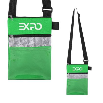 Custom RPET Tradeshow Badgeholder/Neck Wallet - Green Custom RPET Tradeshow Badgeholder/Neck Wallet - Green