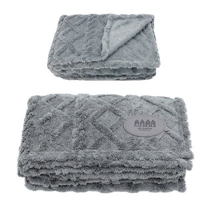 Custom Legacy 280GSM RPET Sherpa Fleece Blanket - Gray Custom Legacy 280GSM RPET Sherpa Fleece Blanket - Gray