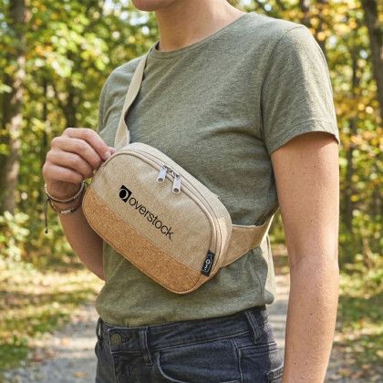 Custom Sustainable Cork - RPET Everywhere Belt Bag - Fanny Pack - Lifestyle View 