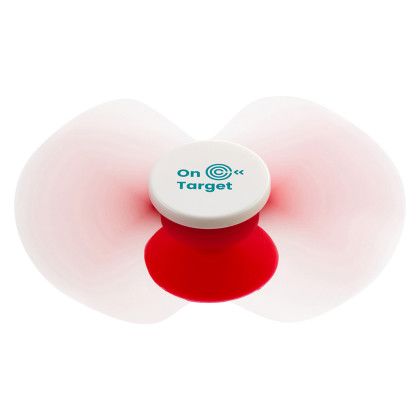 Custom Push Pop Propeller with Suction Cup - Red In use