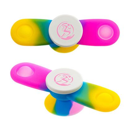 Custom Push Pop Propeller with Suction Cup - Rainbow