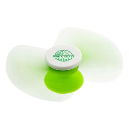 Custom Push Pop Propeller with Suction Cup - Lime green In use