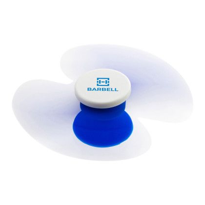Custom Push Pop Propeller with Suction Cup - Blue In use