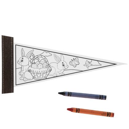 Custom Pennants - 4" x 10" Color Me Custom Pennants - 4" x 10" Color Me