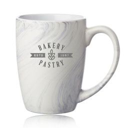 Custom 10 oz Marble Glaze Ceramic Mugs - Black Custom 10 oz Marble Glaze Ceramic Mugs - Black