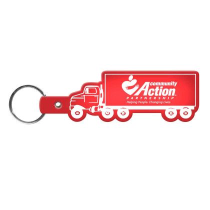 Custom Truck Flexible Key Tag - Translucent red