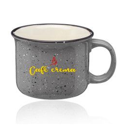 Custom 7.5 oz. Bijou Ceramic Campfire Coffee Mugs - Grey