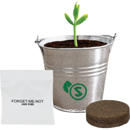 Custom Bucket o' Blossoms Planter Kit - Silver