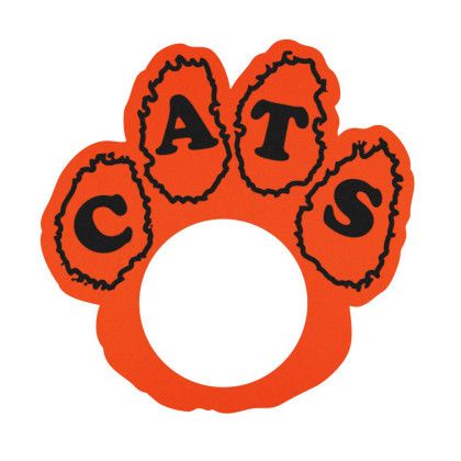 Custom 12" Foam Paw Visor - Orange