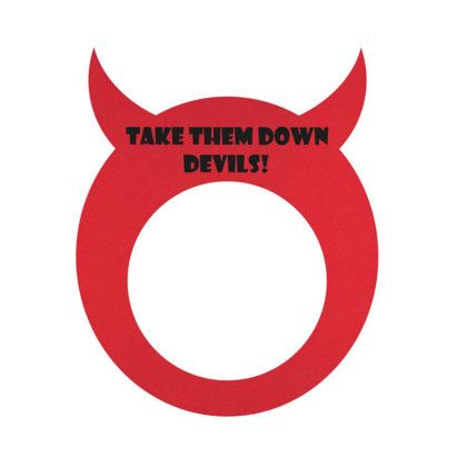 Custom 10" Foam Devil Horns Visor - Red
