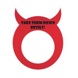 Custom 10" Foam Devil Horns Visor - Red