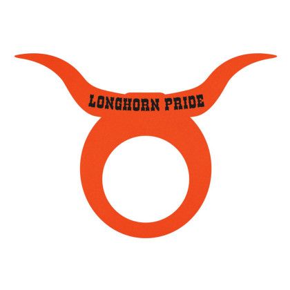 Custom 17" Foam Longhorn Visor - Orange