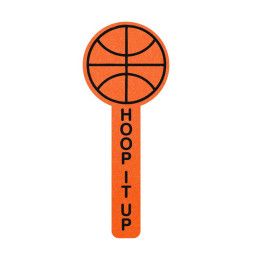 Custom 15" Basketball Foam Cheerstick - Orange