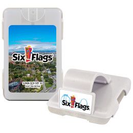 Custom Easy Reach Clip With Credit Card Sunscreen 