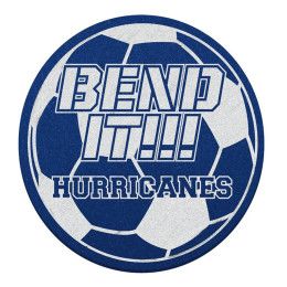 Custom 12" Soccer Ball Foam Mitt - Royal blue