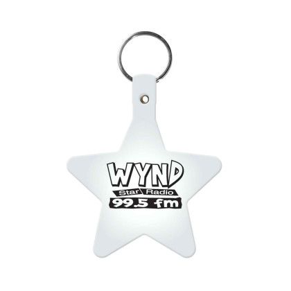 Custom Star Flexible Key Tag - Translucent frost
