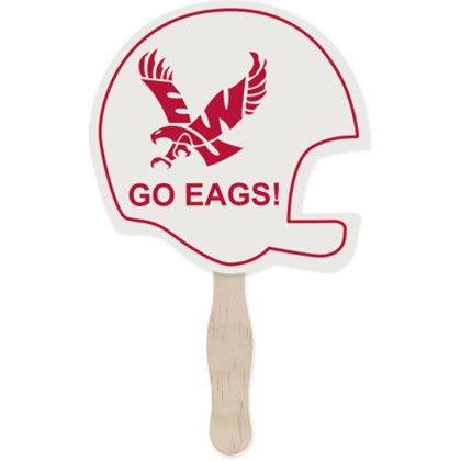 Custom Stock Shape Hand Fan - Helmet Custom Stock Shape Hand Fan - Helmet