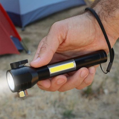 Custom ReNew PowerGuard Rechargeable Light & Multi Tool - Black Lifestyle View Custom ReNew PowerGuard Rechargeable Light & Multi Tool - Black Lifestyle View