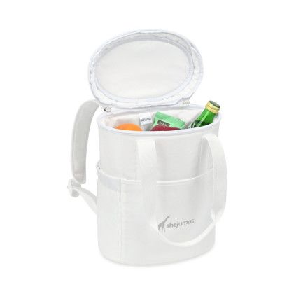 Custom Aviana Rowan Recycled Nylon Tote Pack Cooler - AWARE - Open view Custom Aviana Rowan Recycled Nylon Tote Pack Cooler - AWARE - Open view