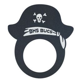Custom 12" Foam Pirate Hat Visor - Black