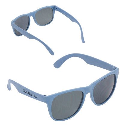 Custom Doral Wheat Straw Sunglasses - Cerulan Blue