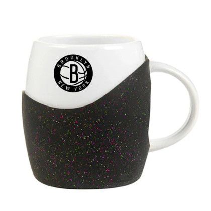 Custom 14 oz Rotunda with Glitter Band Mug 