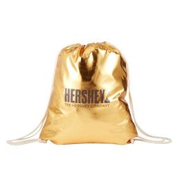 Custom Metallic Drawstring Backpack Custom Metallic Drawstring Backpack