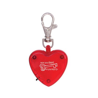 Custom Light Up Heart Strobe Clip Custom Light Up Heart Strobe Clip