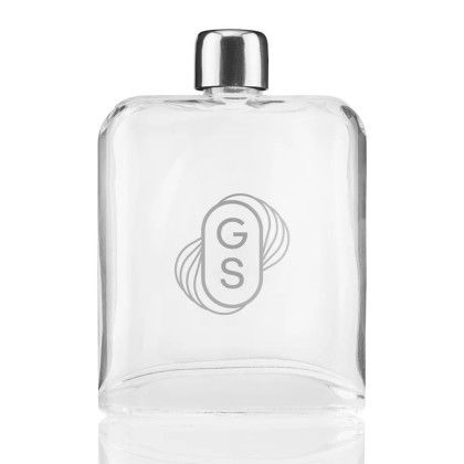 Custom 6 oz Hipster Glass Flask