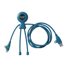 Custom Xoopar Mr. Bio Long Fast Charging Cable - Blue 