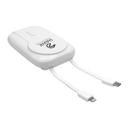 Custom iGo 10,000mAh MagSecure 7 in 1 PD Combo Charger and Stand- No Adapter Ring - White