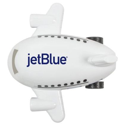 Custom Airplane 4-Port USB Hub - White with blue with black - Flying view Custom Airplane 4-Port USB Hub - White with blue with black - Flying view