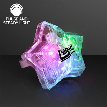 Custom LED Magic Star Gem Rings, Pulse + Steady Lighting (No Flash) Custom LED Magic Star Gem Rings, Pulse + Steady Lighting (No Flash)