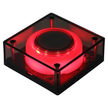 Custom Indigo Light-Up Wireless Speaker - Clear with Light-Up Custom Indigo Light-Up Wireless Speaker - Clear with Light-Up