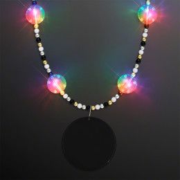 Custom Multicolor Light Beads with Black Medallion