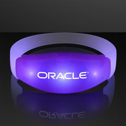Custom Purple LED Steady Illumination Stretch Bracelet