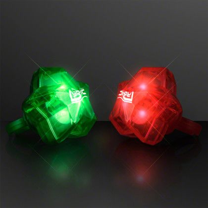 Custom LED Sparkling Stars Christmas Rings, Assorted Colors Custom LED Sparkling Stars Christmas Rings, Assorted Colors
